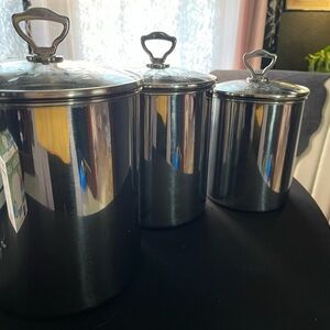 Princess House Stainless Steel Canister Set Barrington Kitchen Storage